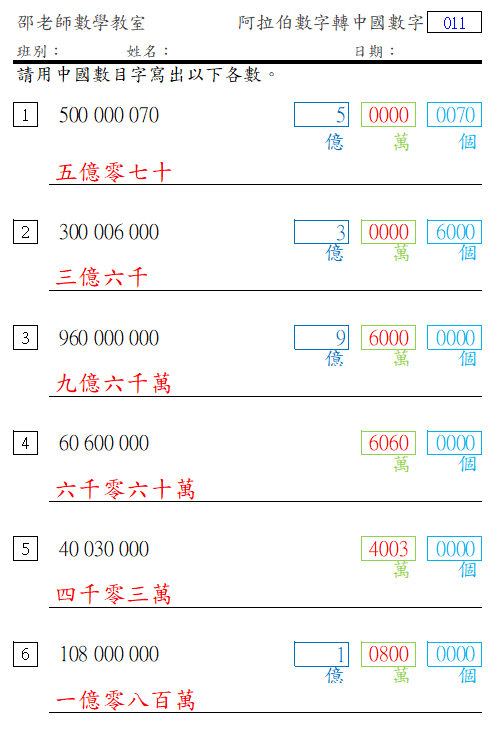 大數量記數法一